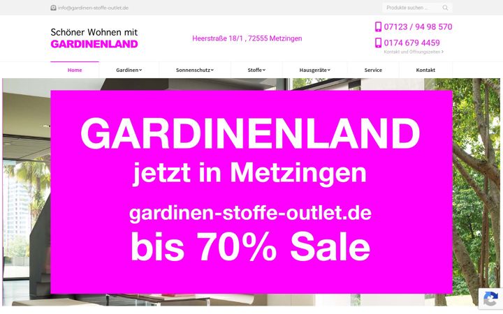 Screenshot of gardinen-stoffe-outlet.de