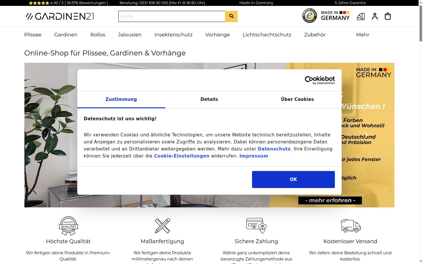 Screenshot tal-banner tal-kunsens muri qabel kwalunkwe interazzjoni