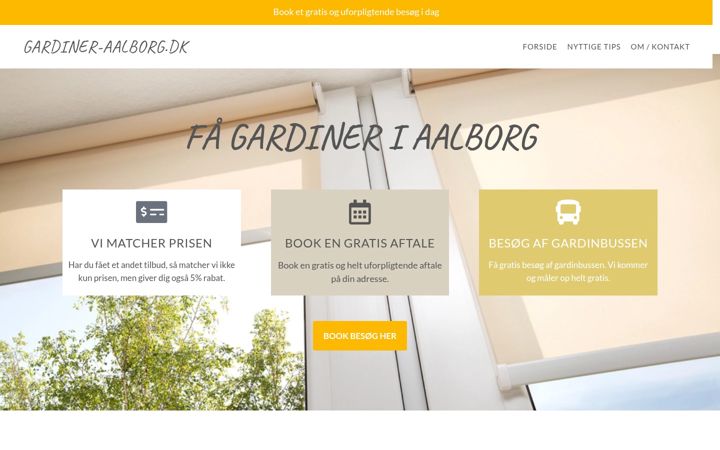 Posnetek zaslona gardiner-aalborg.dk