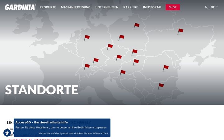 Screenshot of gardinia.eu