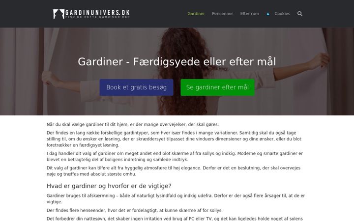 Screenshot of gardinunivers.dk