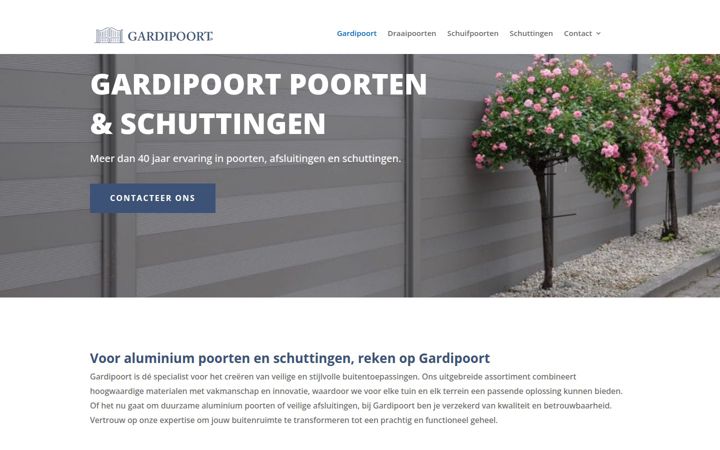 Screenshot ta' gardipoort.be