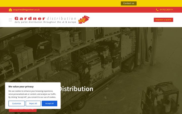Screenshot of gardnerdistribution.com
