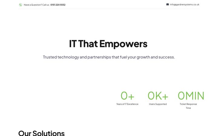 Screenshot of gardnersystems.co.uk