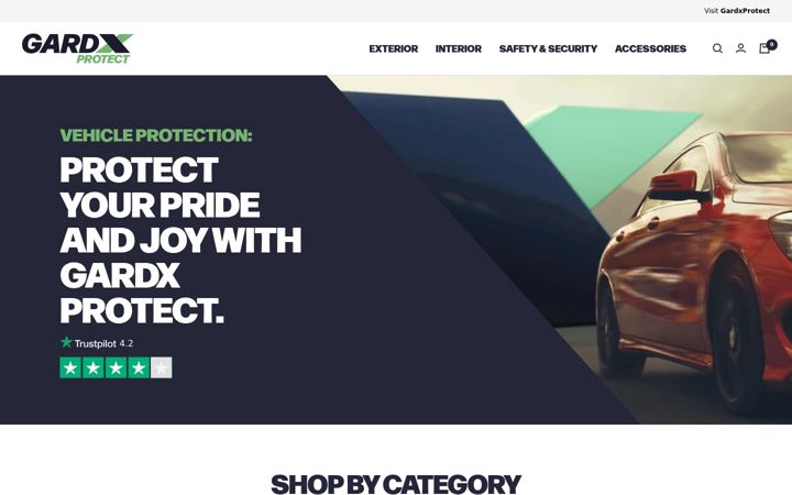 Captură de ecran a gardxshop.com