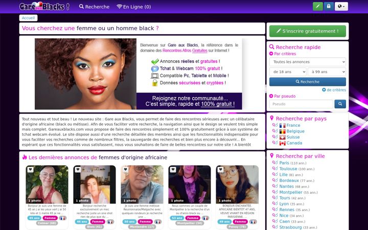 Screenshot of gareauxblacks.com