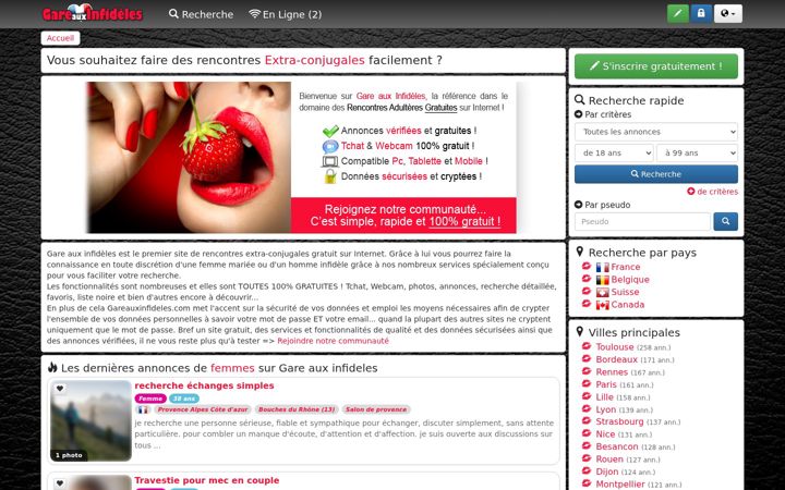 Screenshot of gareauxinfideles.com
