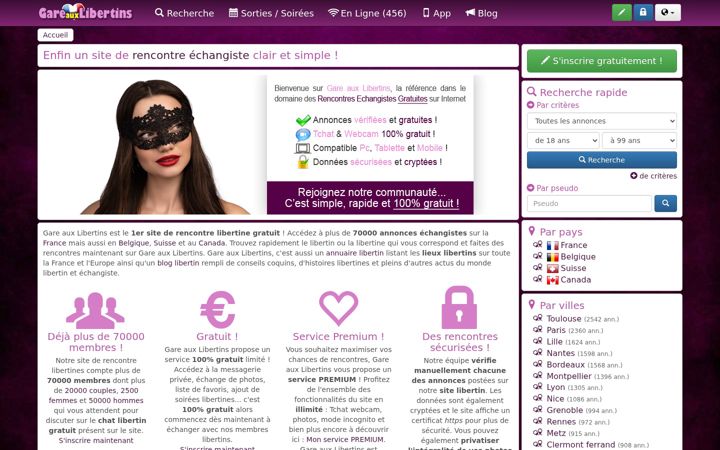 Screenshot of gareauxlibertins.com