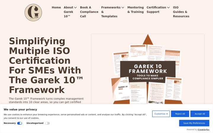 Screenshot of garek10.com