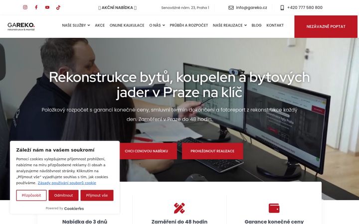 Screenshot of gareko.cz