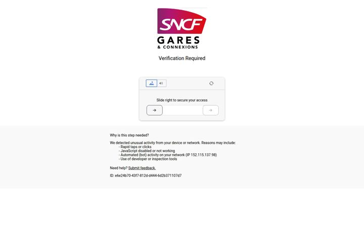 Screenshot of garesetconnexions.sncf