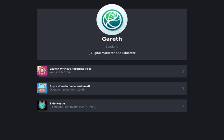 Screenshot of garethadams.com