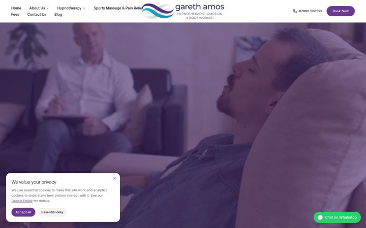 Screenshot of garethamos.com