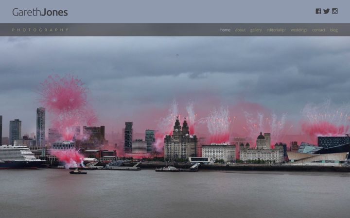 Screenshot of garethjonesphotographer.com