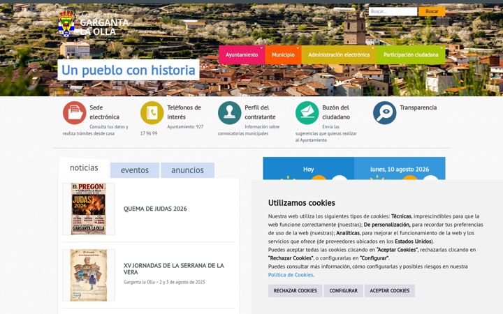 Screenshot of gargantalaolla.es
