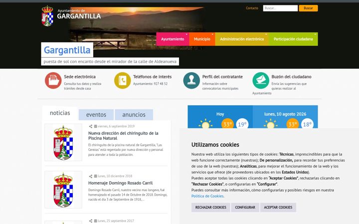 Screenshot of gargantilla.es