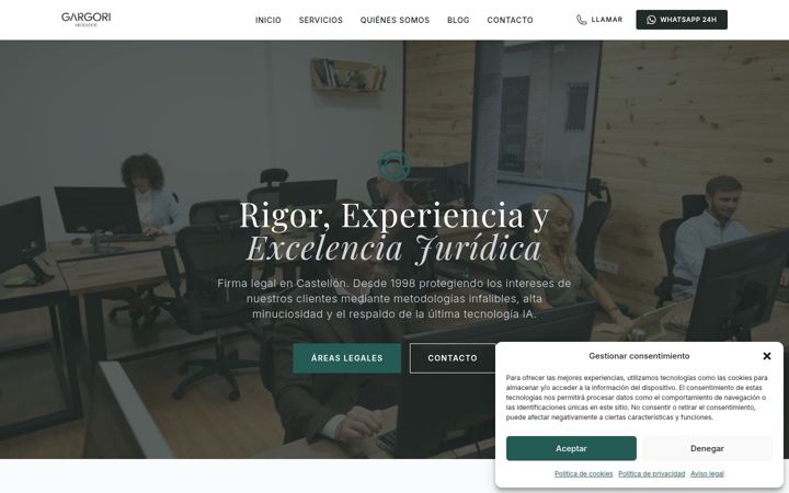 Screenshot of gargoriabogados.com
