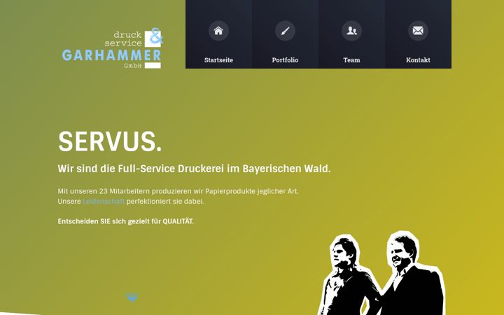 Screenshot of garhammer-druck.de
