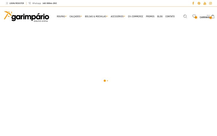 Screenshot of garimpario.com.br