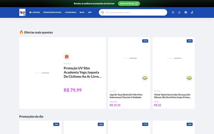 Screenshot of garimpeisemfiltro.com