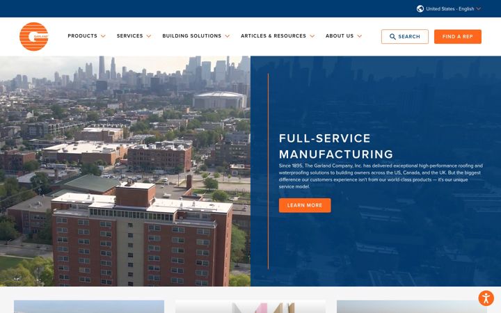 Screenshot of garlandco.com