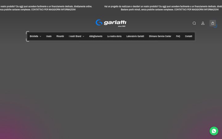Screenshot of garlattibikes.it