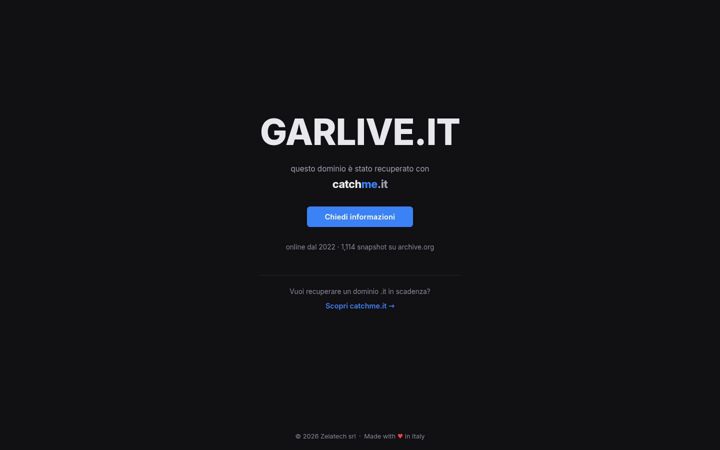 Screenshot of garlive.it