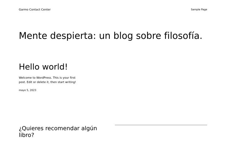 Screenshot of garmocontactcenter.es