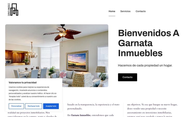 Screenshot of garnatainmuebles.com