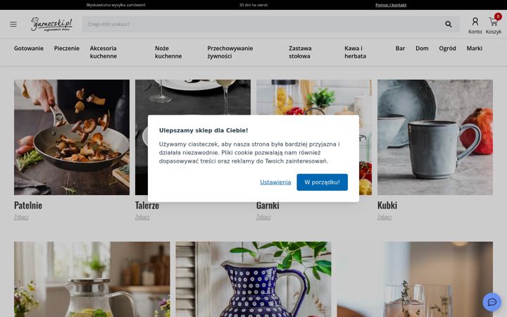Screenshot of garneczki.pl