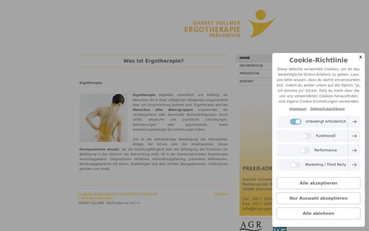 Screenshot of garnetvollmer.de