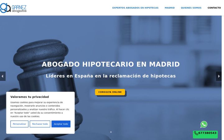 Screenshot of garnezabogadoshipotecarios.com