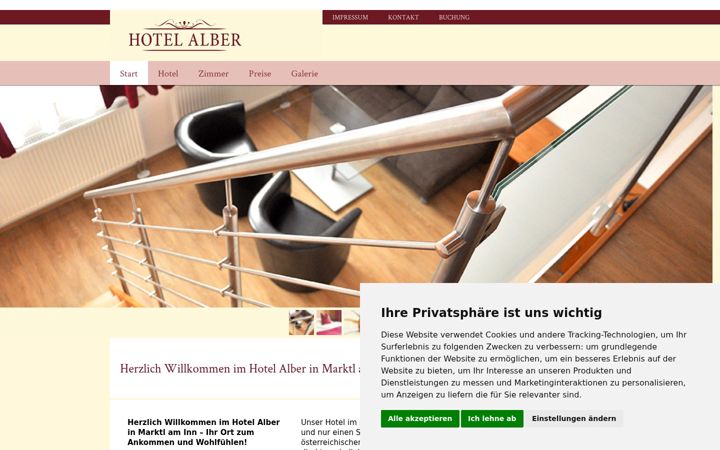 Screenshot of garni-hotel-alber.de