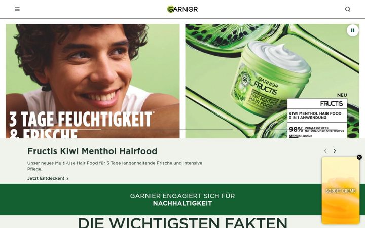 Screenshot of garnier.de