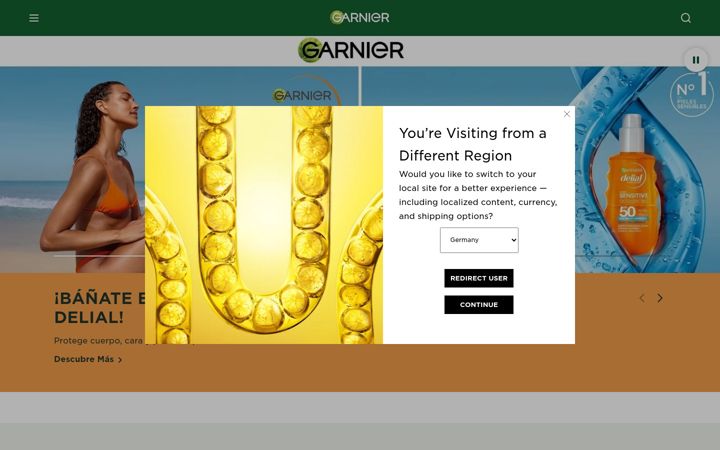 Screenshot of garnier.es