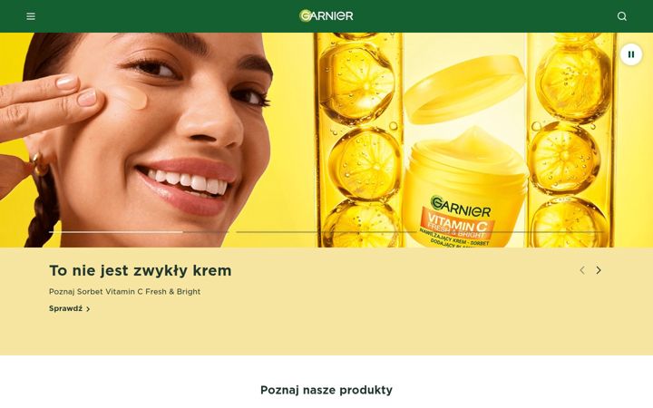 Screenshot of garnier.pl