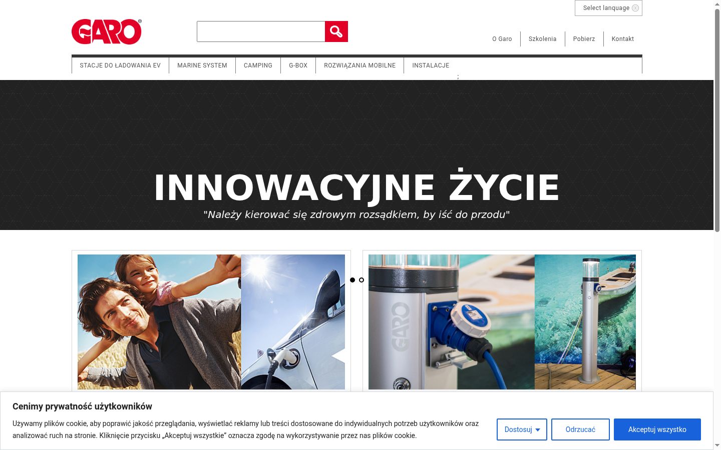 Zrzut ekranu banera zgody wyświetlanego przed jakąkolwiek interakcją