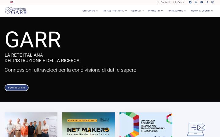 Screenshot van garr.it