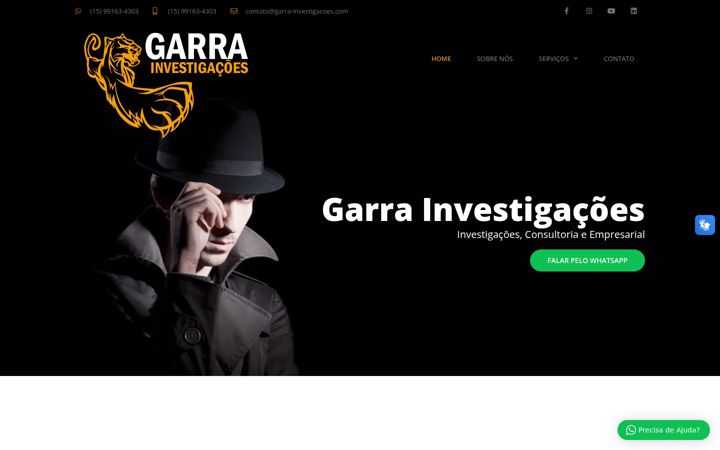 Screenshot of garra-investigacoes.com