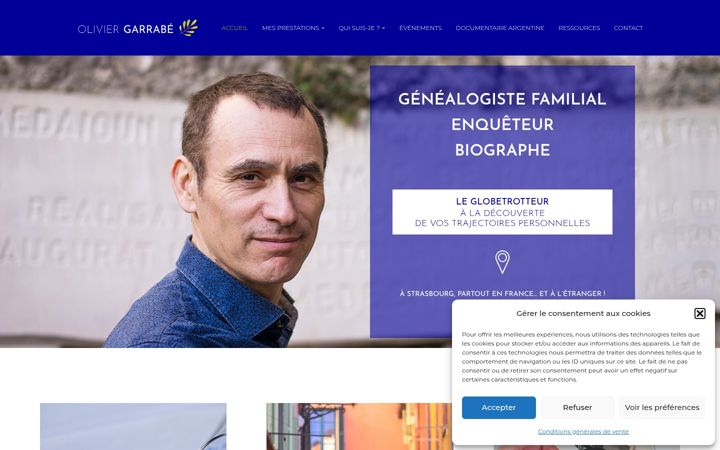 Screenshot of garrabe-genealogie.com