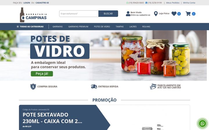 Screenshot of garrafariacampinas.com.br