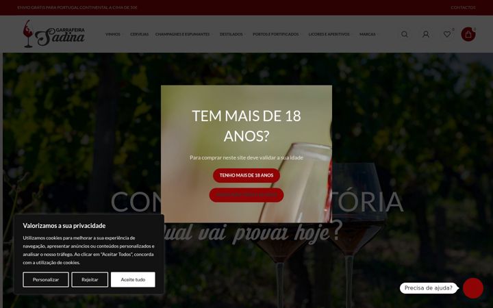 Screenshot of garrafeirasadina.com