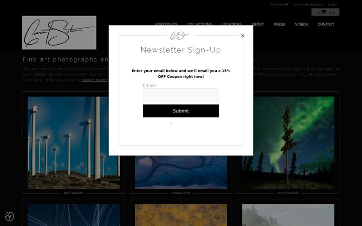 Screenshot of garretsuhrie.com