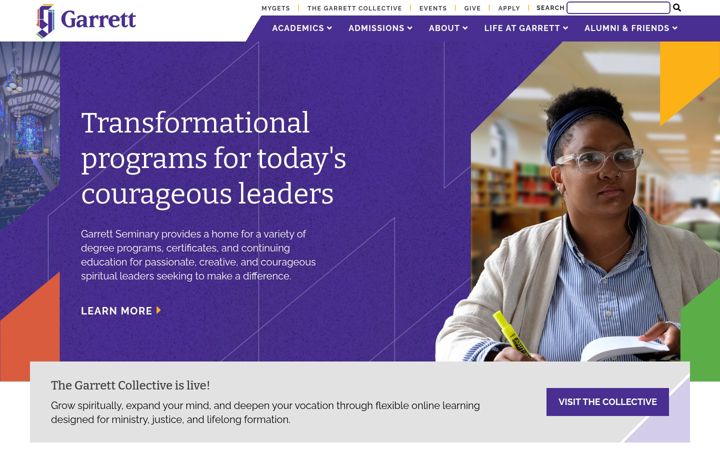 Screenshot of garrett.edu
