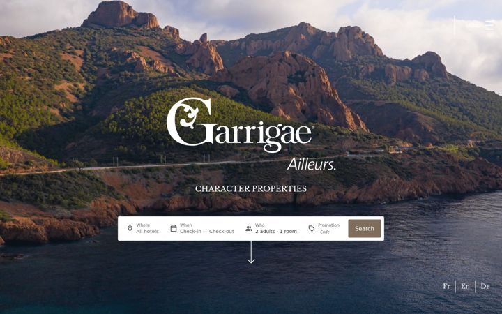 Screenshot of garrigae.fr