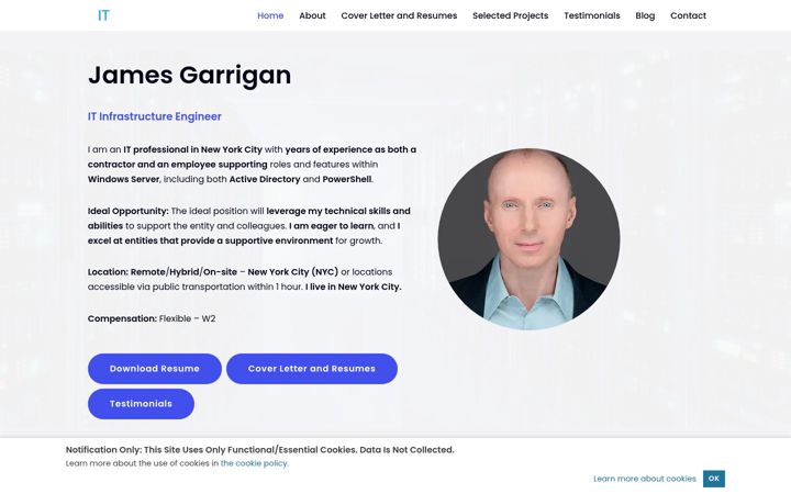 Screenshot of garriganenterprises.com