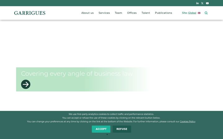 Screenshot of garrigues.com