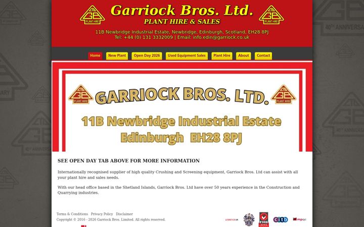 Screenshot of garriockcrushers.co.uk
