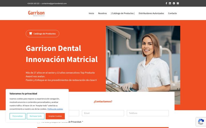 Screenshot of garrisondental.es