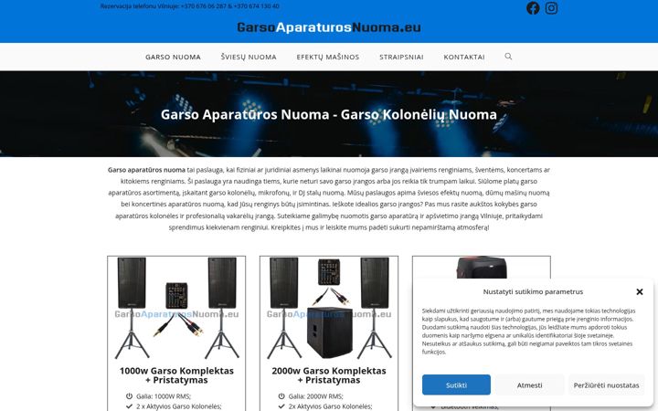 Screenshot of garsoaparaturosnuoma.eu